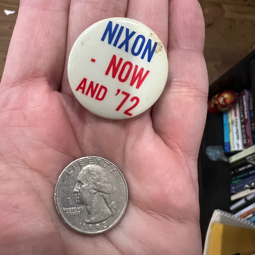 Nixon Red and Blue Campaign Button 72